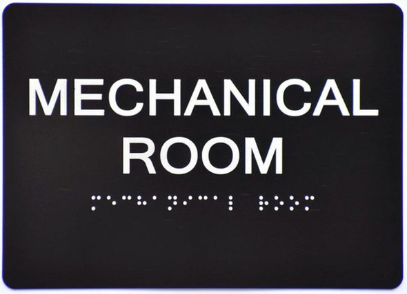 Mechanical Room Sign -Tactile Signs Tactile Signs    Braille sign