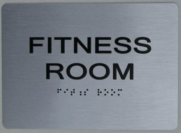 FITNESS ROOM Sign  Braille sign -Tactile Signs  The sensation line  Braille sign