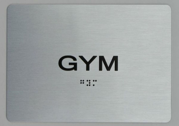 GYM  Braille sign -Tactile Signs  The sensation line  Braille sign