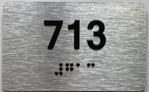apartment number 713 sign