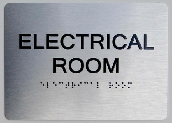 ELECTRICAL ROOM Sign ADA-Sign -Tactile Signs The sensation line   Braille sign