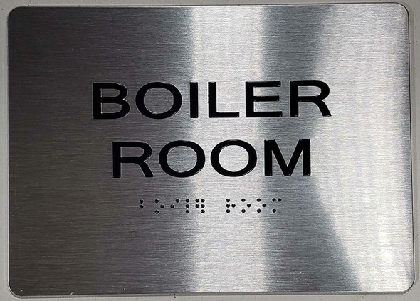 BOILER ROOM  Braille sign -Tactile Signs  The sensation line   Braille sign