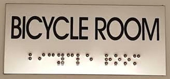 BICYCLE ROOM Sign -Tactile Signs   Ada sign