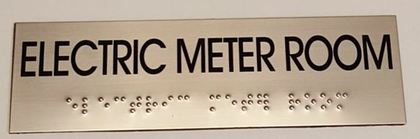 ELECTRIC METER ROOM Sign -Tactile Signs   Ada sign