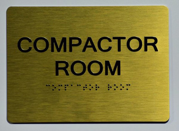 COMPACTOR ROOM Sign -Tactile Signs Tactile Signs   Ada sign