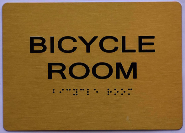 BICYCLE ROOM Sign -Tactile Signs Tactile Signs  - THE SENSATION LINE Ada sign