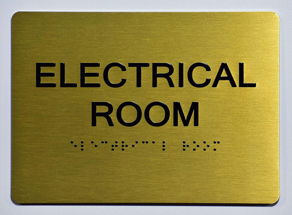 ELECTRICAL ROOM SIGN - The Sensation line -Tactile Signs Ada sign