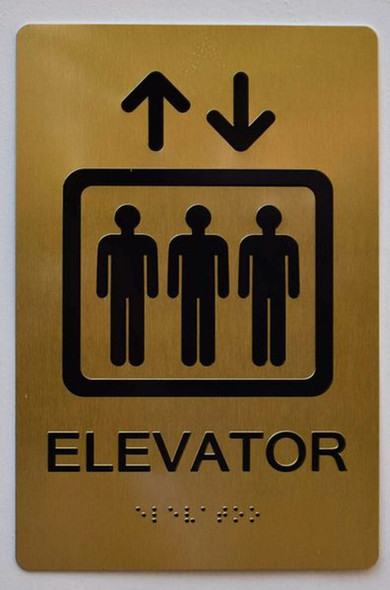 Elevator Sign -Tactile Signs Tactile Signs  ADA-- THE SENSATION LINE  Braille sign