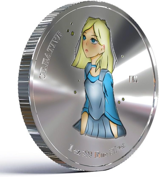 Sign BUILDINGS.COM Art Collection: Freedom Girl Collection - Set of 3 Silver Round 1OZ 999 Silver
