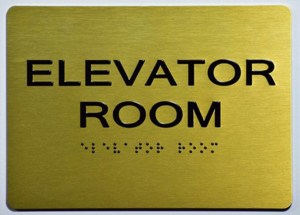 ELEVATOR ROOM SIGN- The Sensation line -Tactile Signs  Braille sign