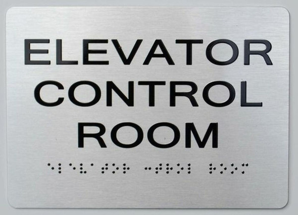 ELEVATOR CONTROL ROOM ADA-Sign -Tactile Signs The sensation line   Braille sign