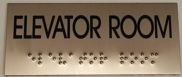 ELEVATOR ROOM Sign -Tactile Signs  Ada sign