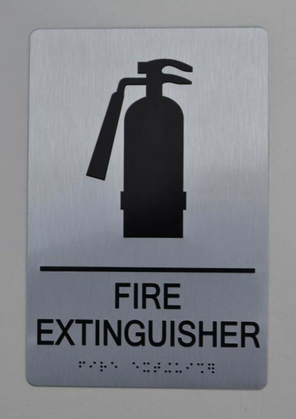 FIRE EXTINGUISHER ADA-Sign -Tactile Signs The sensation line   Braille sign