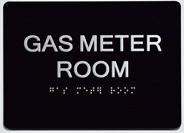 ADA GAS METER ROOM SIGN Black