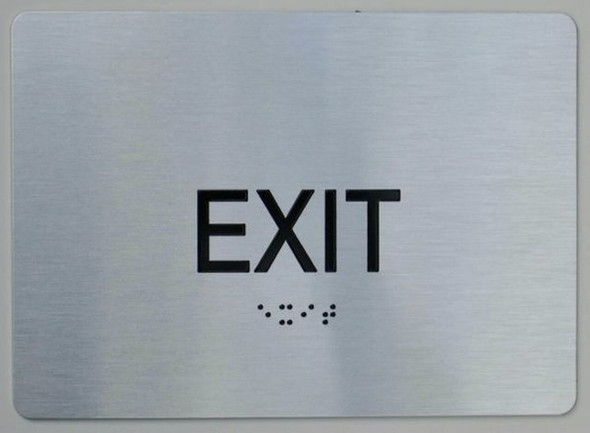 EXIT  Braille sign -Tactile Signs  The sensation line   Braille sign