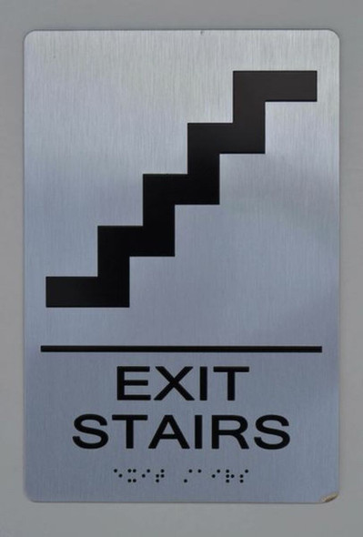 EXIT STAIRS  Braille sign The Sensation line -Tactile Signs    Braille sign