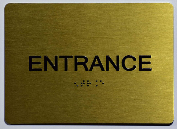 ENTRANCE Sign -Tactile Signs Tactile Signs     Braille sign