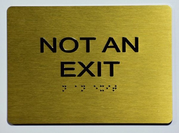 Not AN EXIT Sign -Tactile Signs Tactile Signs  Ada sign