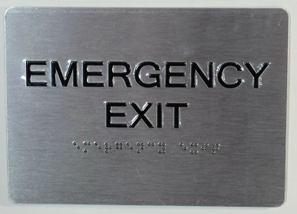 EMERGENCY EXIT Sign -Tactile Signs  BRAILLE  Ada sign