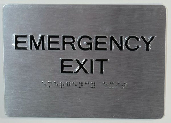 EMERGENCY EXIT Sign -Tactile Signs  BRAILLE   Braille sign