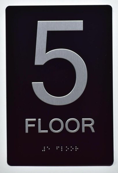 5th FLOOR SIGN ADA -Tactile Signs    Braille sign