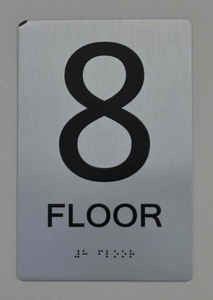 8th FLOOR SIGN ADA -Tactile Signs    Braille sign