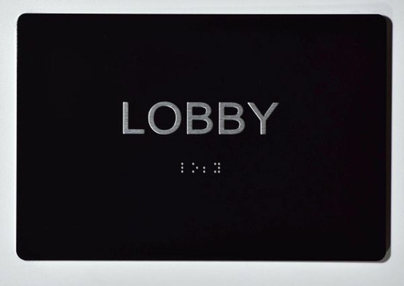 LOBBY Sign -Tactile Signs  Braille sign