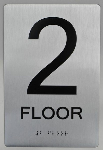 2ND FLOOR  Braille sign -Tactile Signs  The sensation line   Braille sign