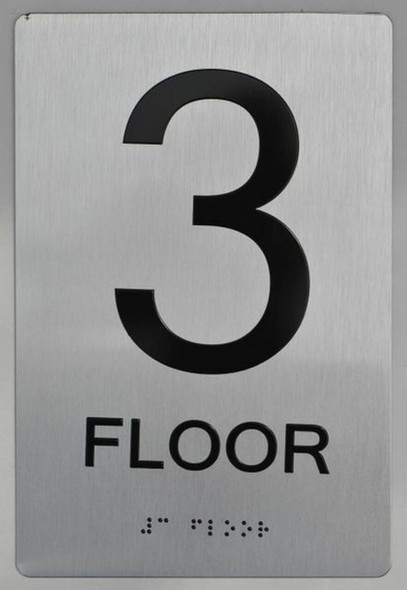 3rd FLOOR  Braille sign -Tactile Signs  The sensation line   Braille sign