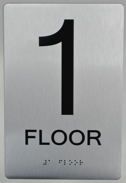 1ST FLOOR Sign -Tactile Signs Tactile  Signs  -The sensation line  Braille sign