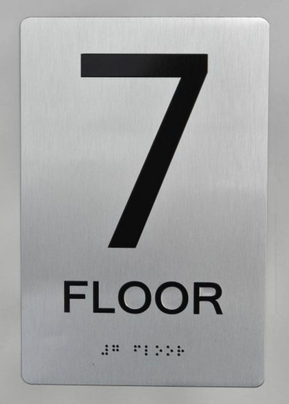 7th FLOOR  Braille sign -Tactile Signs  The sensation line   Braille sign