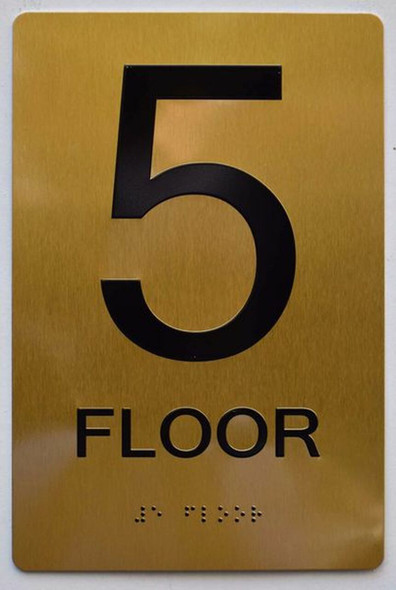 5th FLOOR Sign -Tactile Signs Tactile Signs  Ada sign