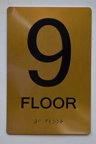 9th FLOOR Sign -Tactile Signs Tactile Signs   Braille sign