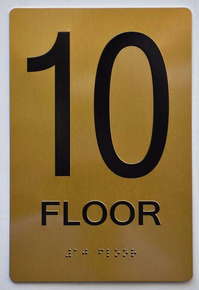 10th FLOOR Sign -Tactile Signs Tactile Signs  Braille sign