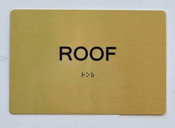 ROOF Sign -Tactile Signs Ada sign