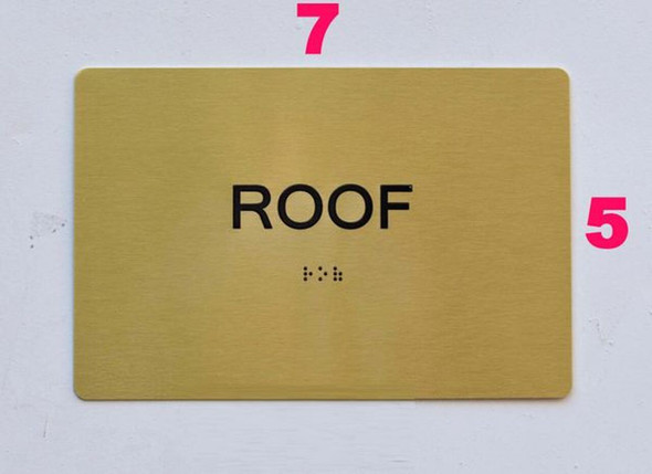 ROOF Sign -Tactile Signs  Braille sign