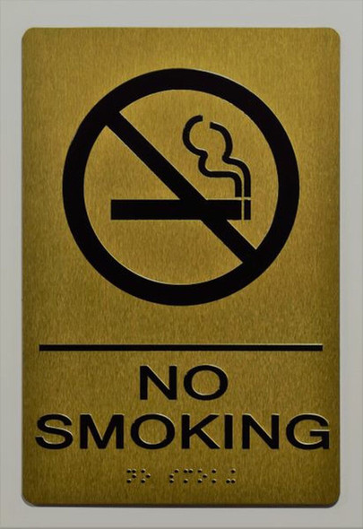 NO SMOKING Sign -Tactile Signs Tactile Signs Ada sign