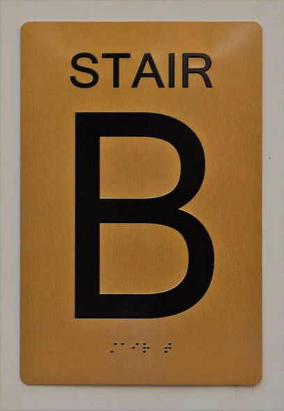 STAIR B SIGN ADA Tactile Signs   Ada sign