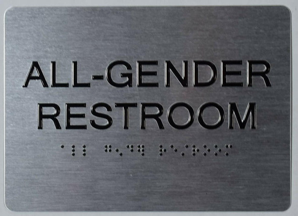All Gender Restroom Sign -Tactile Signs The Sensation line Ada sign