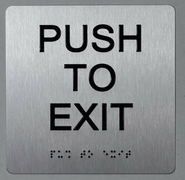 Push to EXIT Sign -Tactile Signs  The Sensation line Ada sign