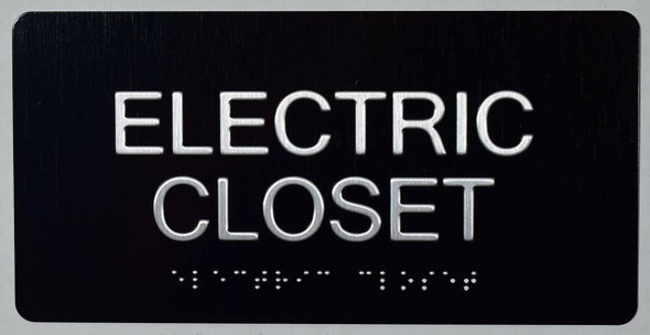 Electric Closet Sign- The Sensation line -Tactile Signs  Braille sign