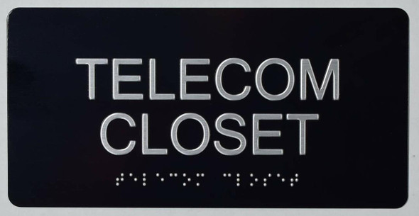 Telecom Closet Sign -Tactile Signs-The Sensation line  Braille sign