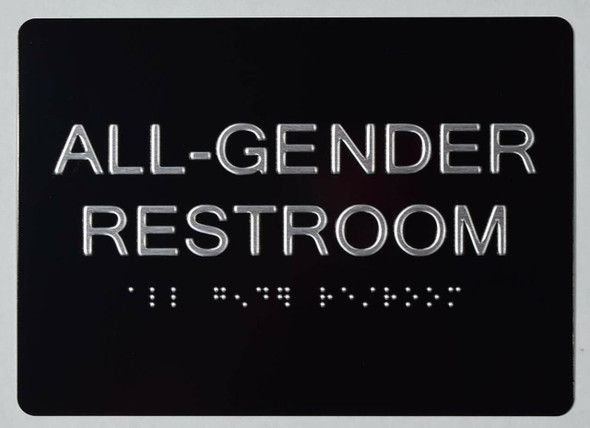 All Gender Restroom Sign -Tactile Signs  The Sensation line Ada sign