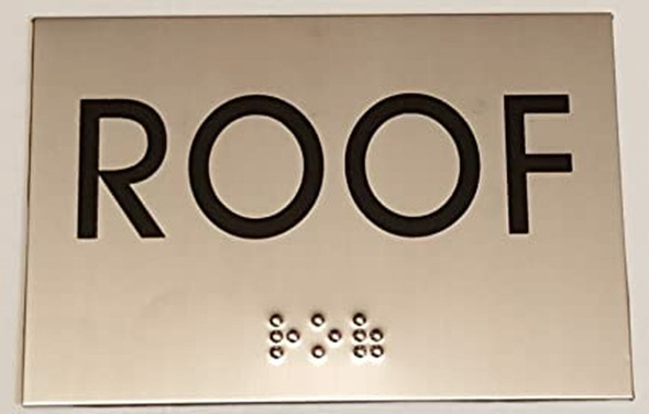 ROOF Sign -Tactile Signs  BRAILLE-( Heavy Duty-Commercial Use ) Ada sign