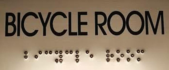 BICYCLE ROOM Sign -Tactile Signs Tactile Signs  BRAILLE-( Heavy Duty-Commercial Use ) Ada sign