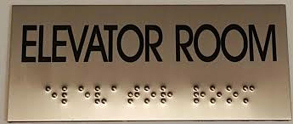 ELEVATOR ROOM Sign -Tactile Signs Tactile Signs  BRAILLE-( Heavy Duty-Commercial Use ) Ada sign