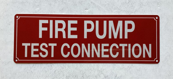 NYC FIRE PUMP TEST CONNECTION SIGN