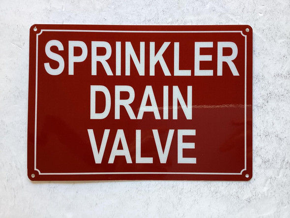 NYC SPRINKLER DRAIN VALVE SIGN
