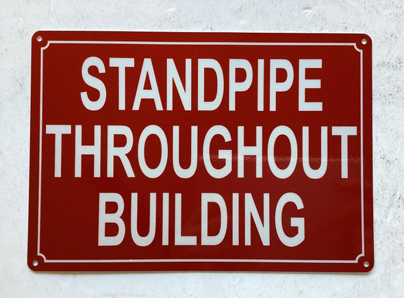 NYC STANDPIPE THROUGHOUT BUILDING SIGN