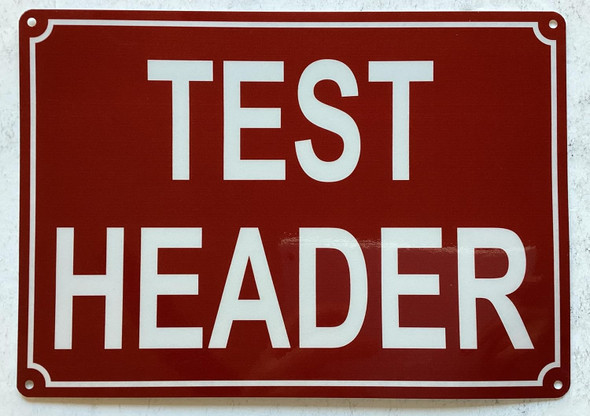 TEST HEADER SIGN